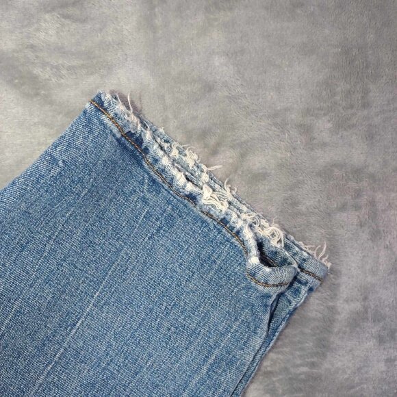 Abercrombie & Fitch The Skinny High Rise Curve Love jeans 37/24 blue ripped knee - Picture 5 of 11